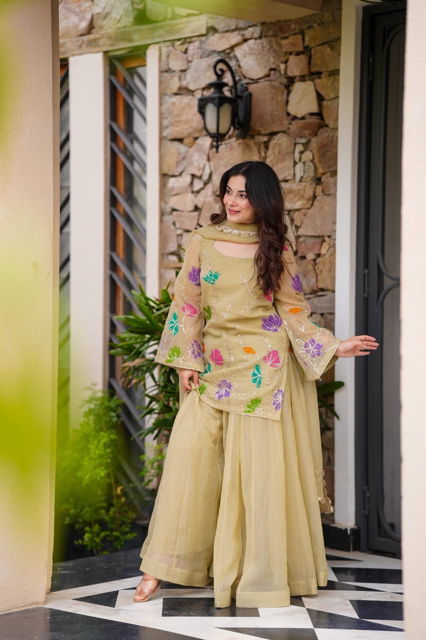 Kyra Organza Kurta Set