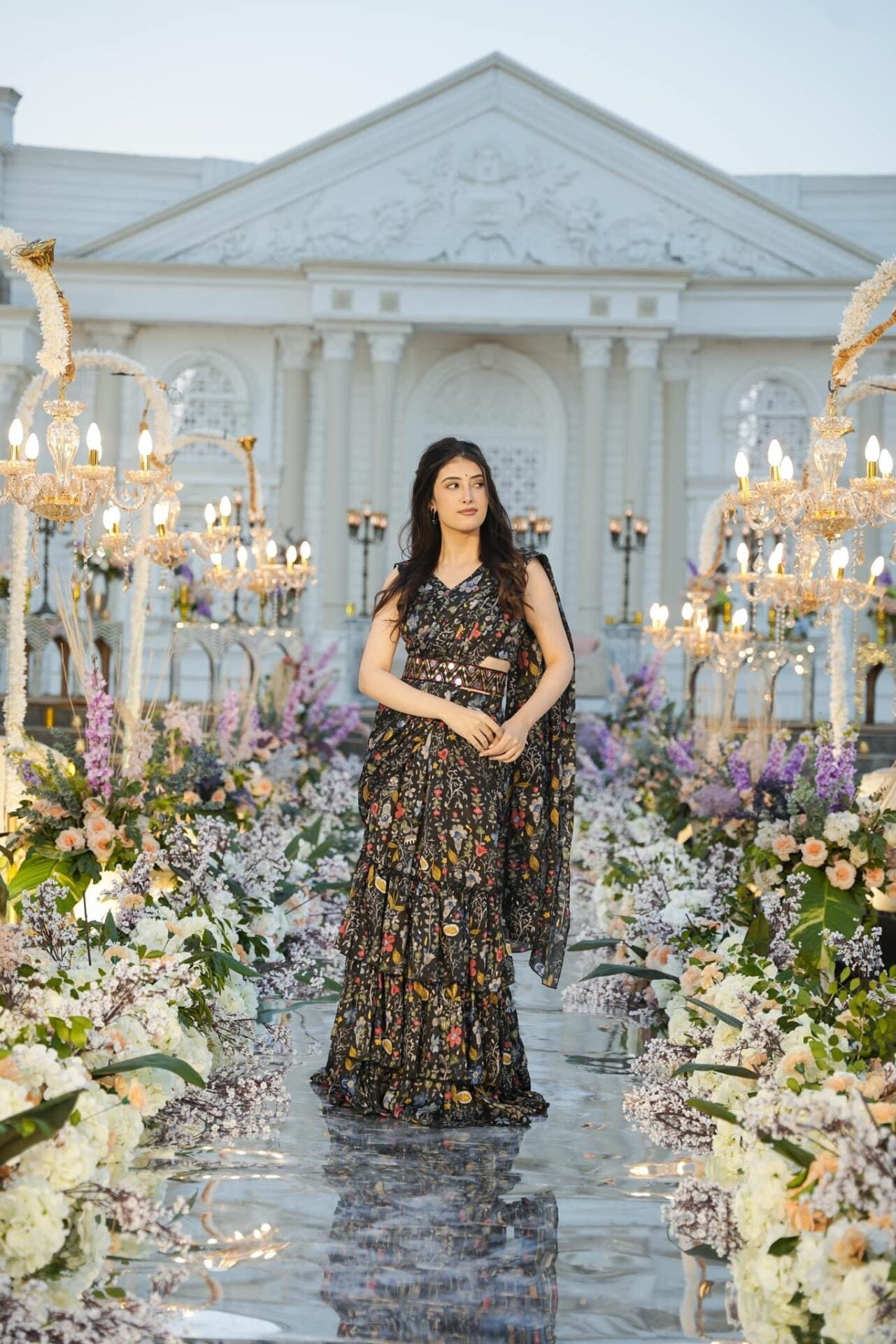 padmashree black crepe saree