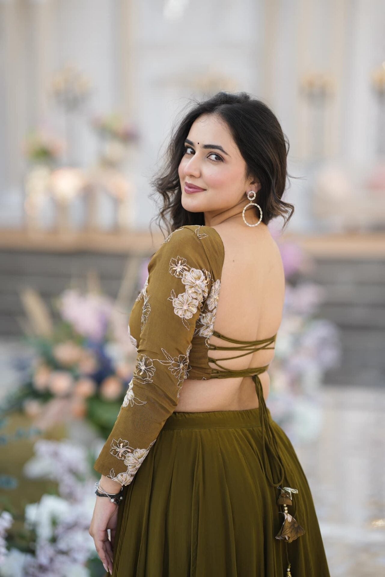 denara CREPE CROPTOP-SKIRT