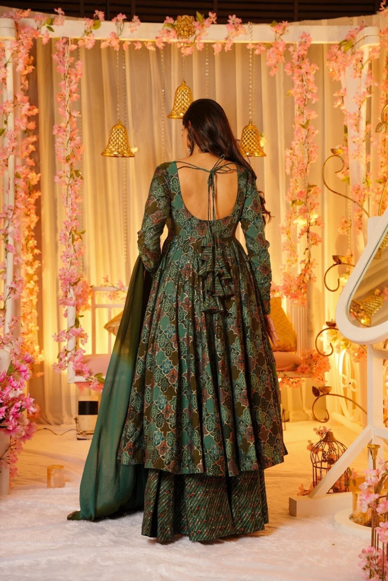 Reaver green muslin suit set