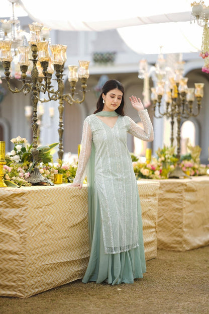 pakhi pearl straight kurta-palazzo set