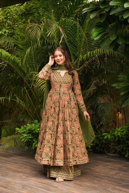 Floral Rustique Cotton Suit Set