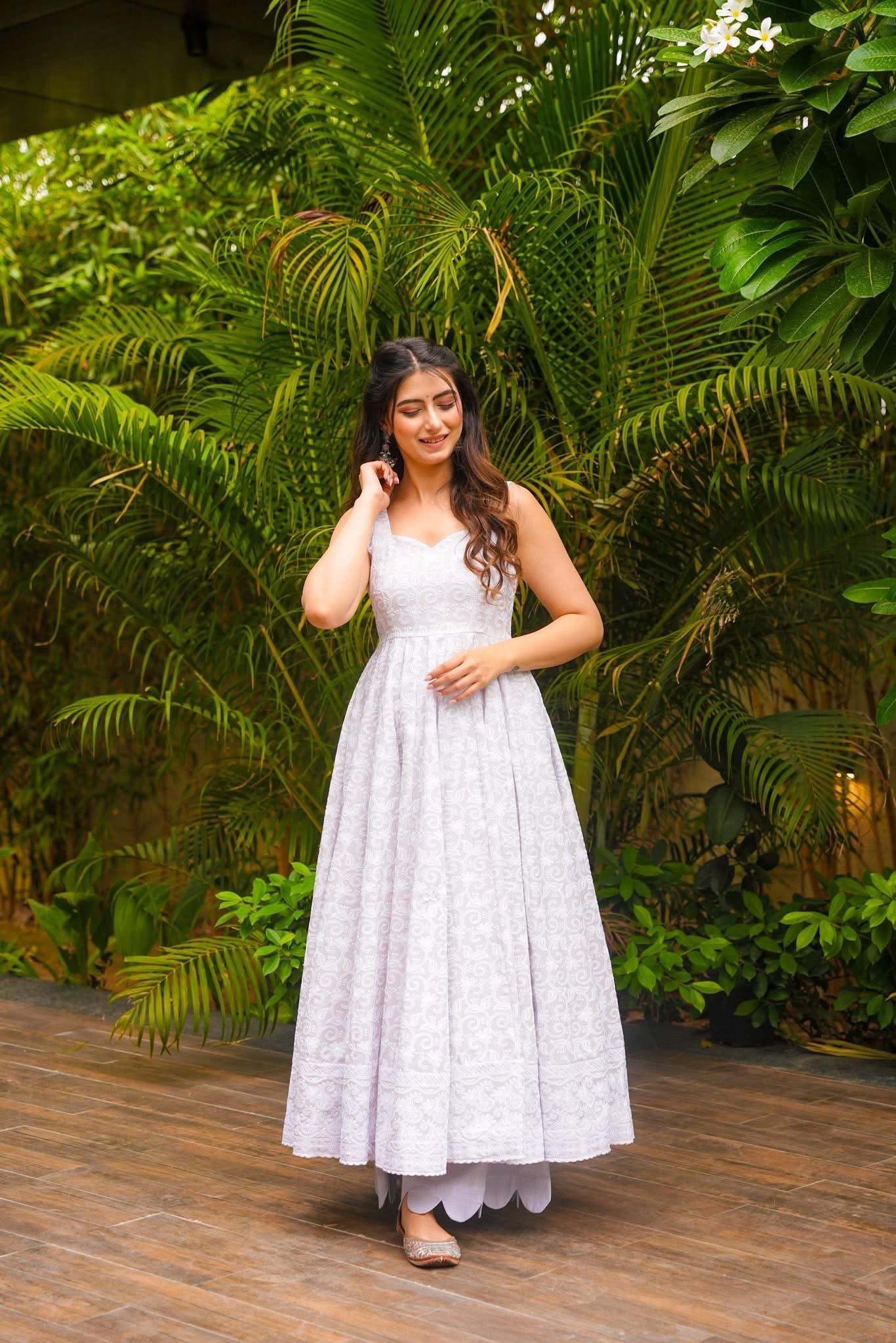 Aira White Kurta Palazzo Set