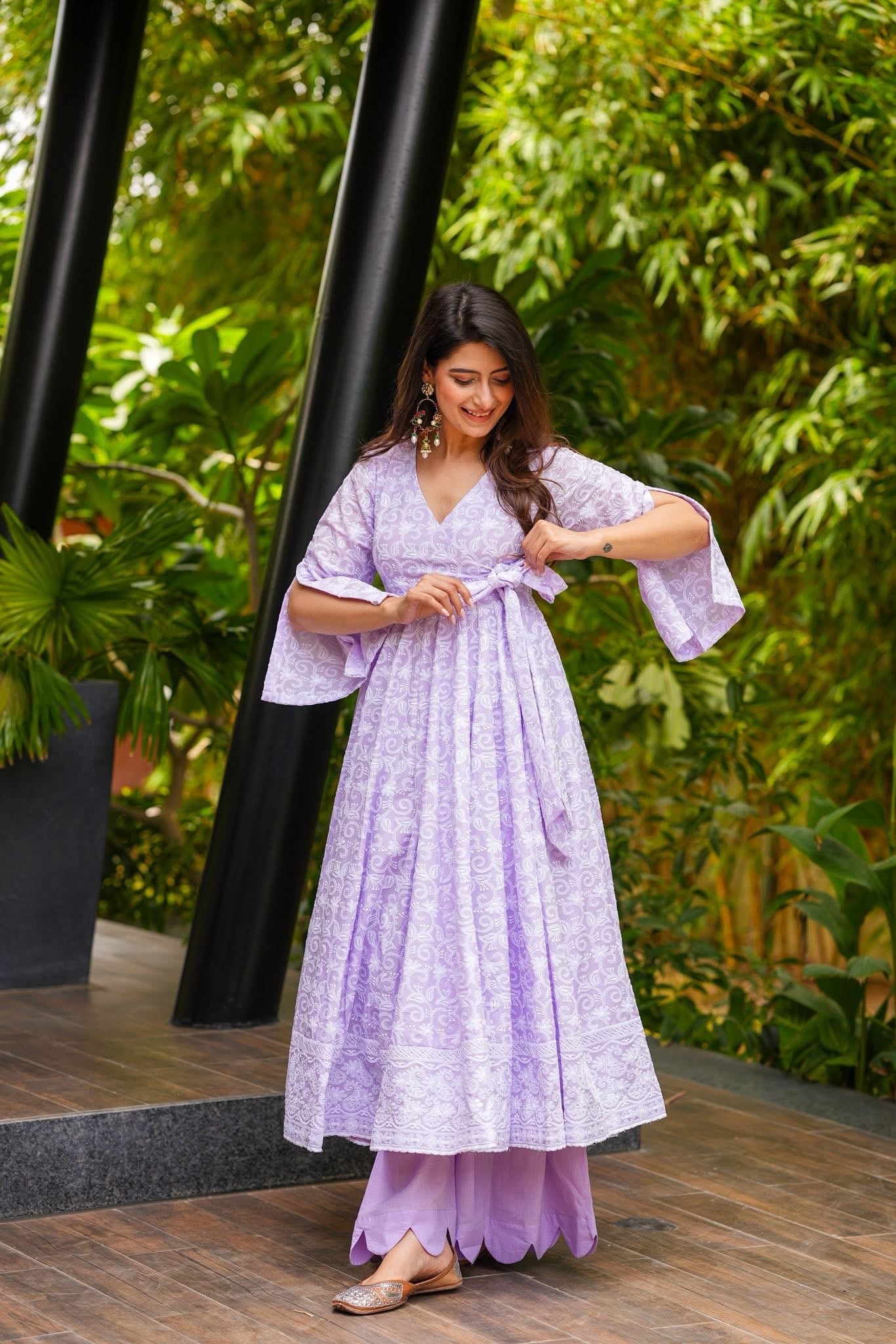 Elsa Lavender Kurta Palazzo Set