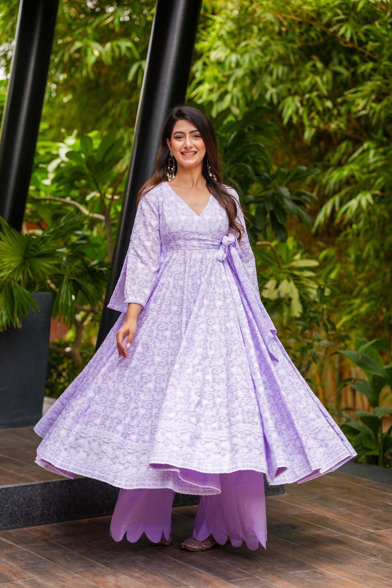 Elsa Lavender Kurta Palazzo Set