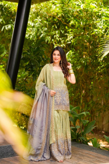 Saisha Cosmos Sharara Set