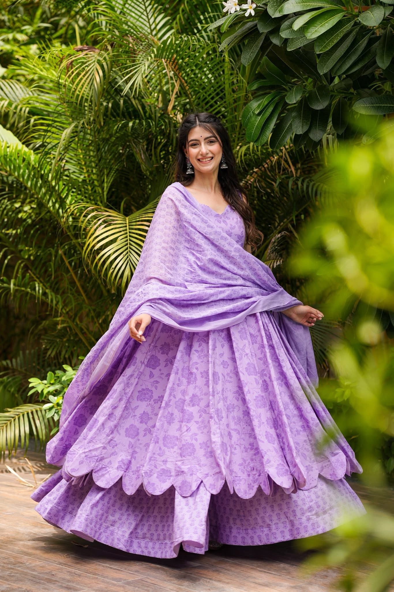 Mauve Velvet Cotton Suit Set