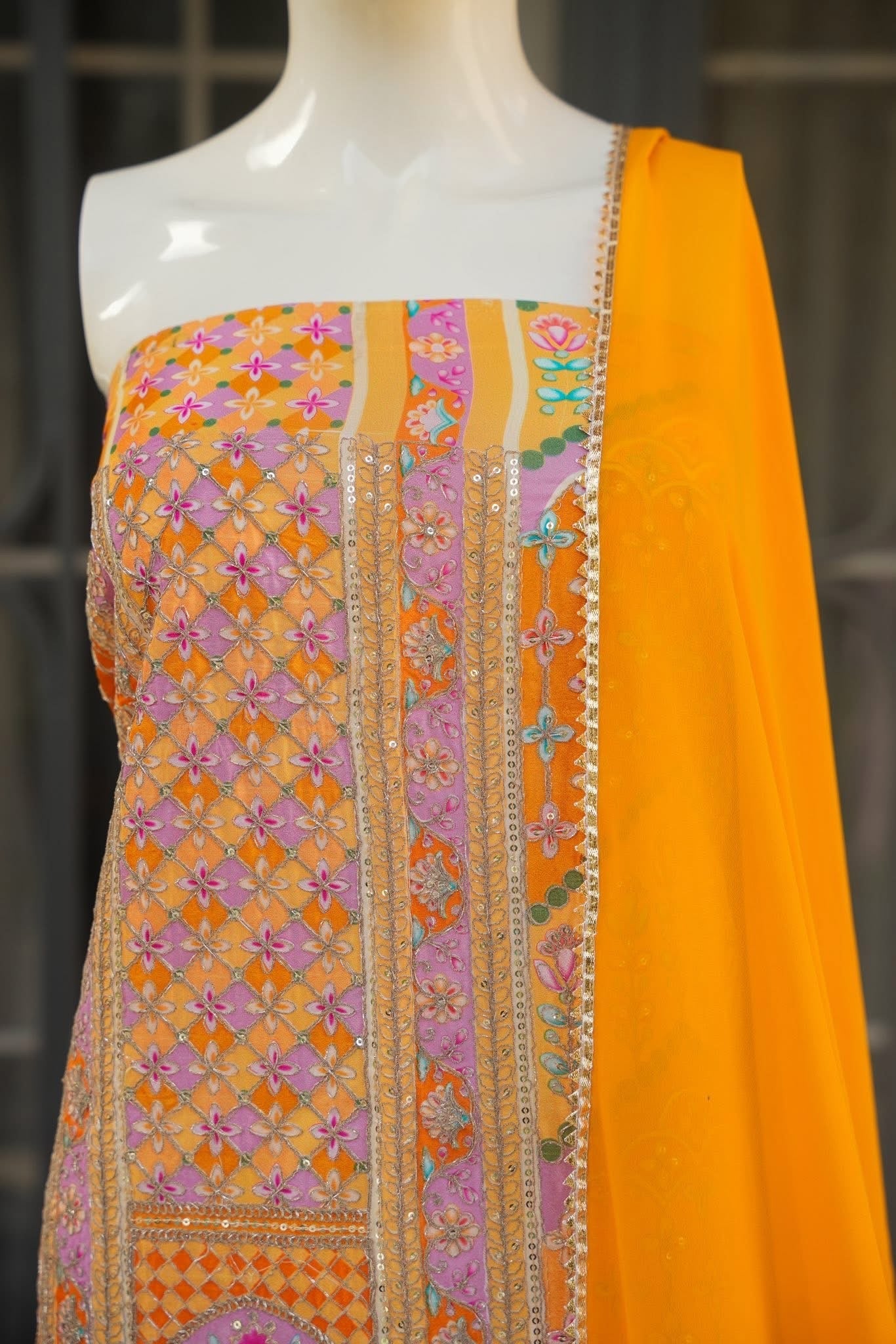 Saffron Soul Unstitched Suit Set