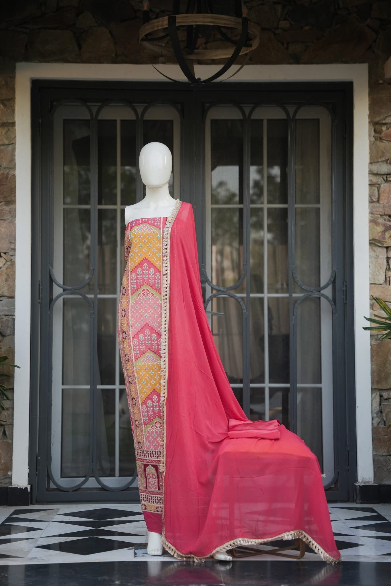 Yeesha Embroidered Unstitched Suit Set