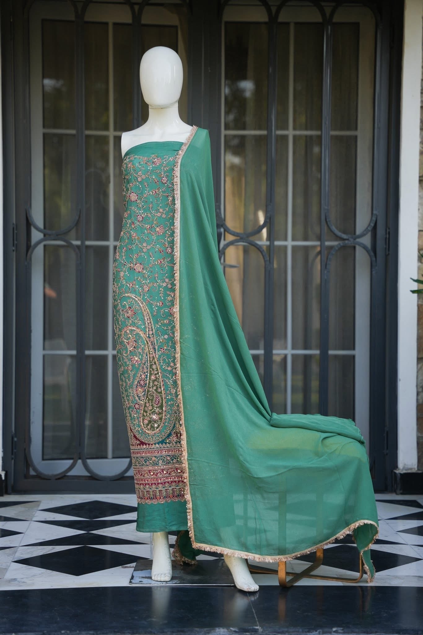 Kairah Embroidered Unstitched Suit Set