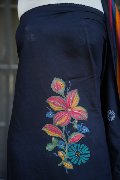 Maira Black Unstitched Suit Set