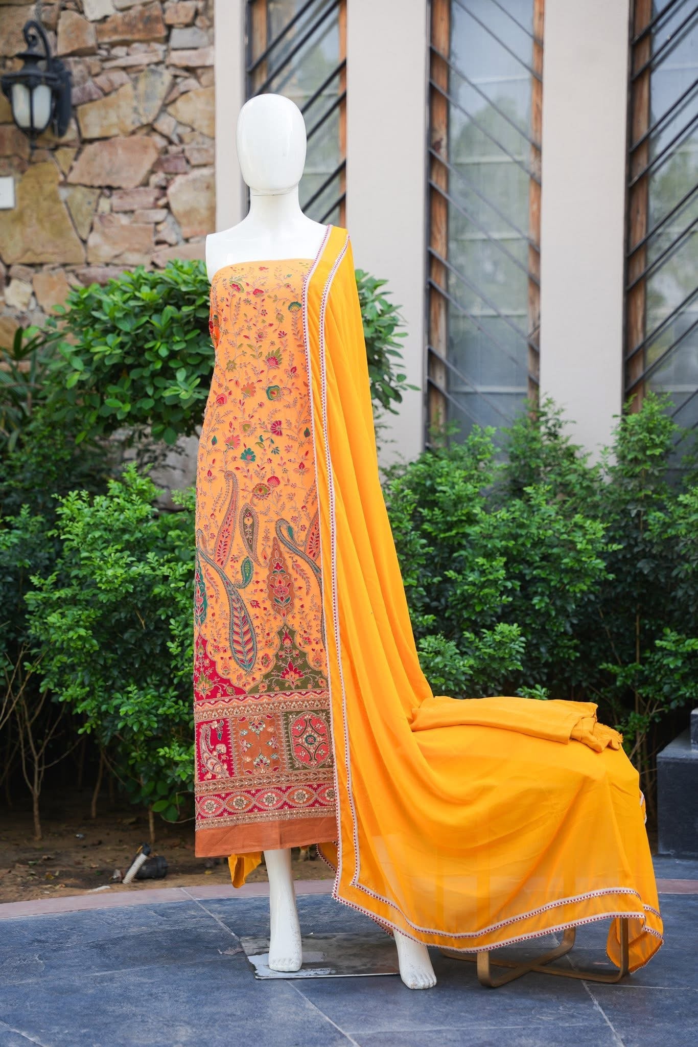 Tirtha Unstitched Suit Set