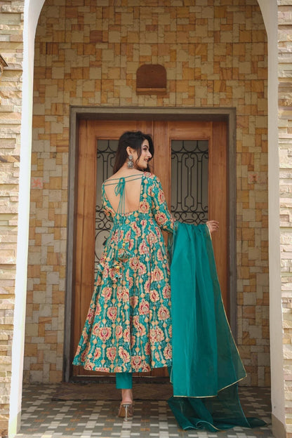 SHIBANI GREEN HEAVY SUIT SET