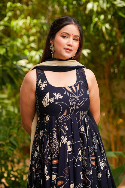 Indie Inkwell Rayon Suit Set