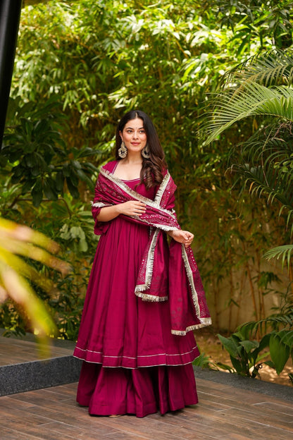 Soraya Sangria Suit Set