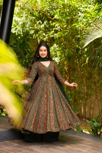 Rehira Emerald Rayon  Suit Set