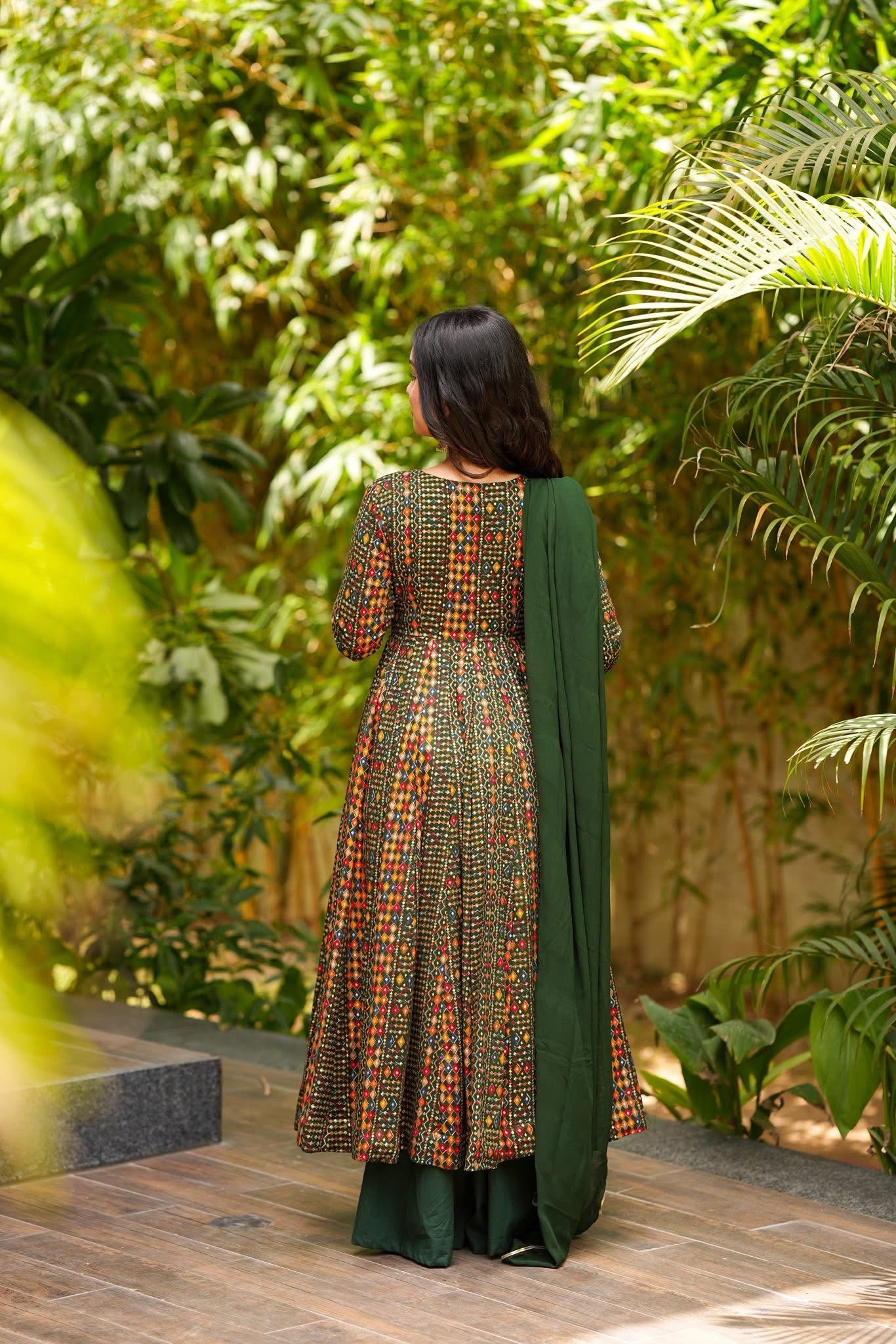 Rehira Emerald Rayon  Suit Set