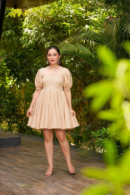 Butter Beige Cotton Dress