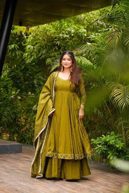 Zelora Green Suit Set