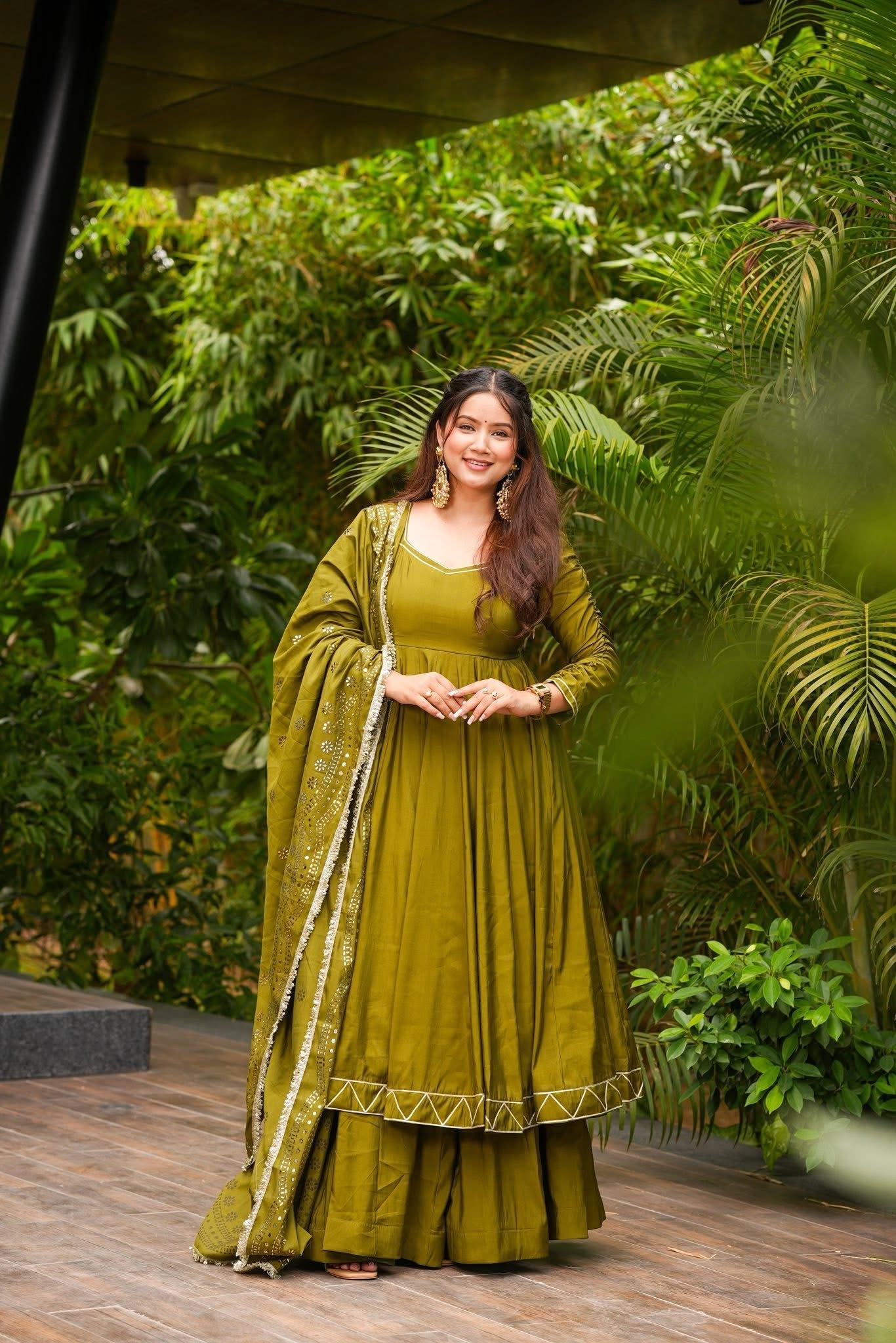 Zelora Green Suit Set