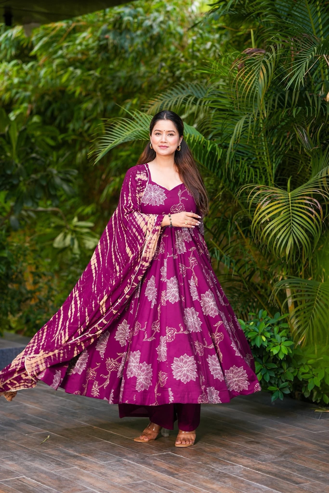 Maaya Scarlet Rayon Suit Set