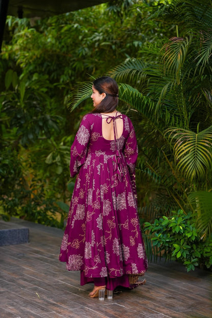 Maaya Scarlet Rayon Suit Set