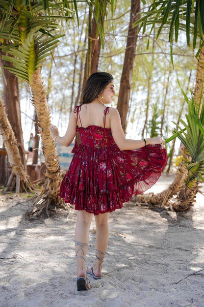 Charming chinon short dress