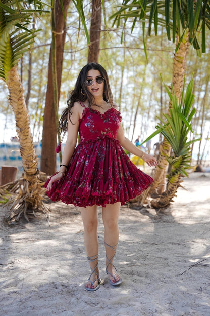 Charming chinon short dress