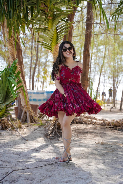 Charming chinon short dress