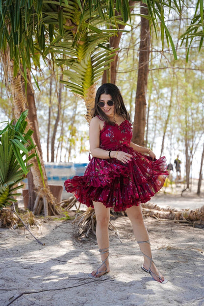 Charming chinon short dress