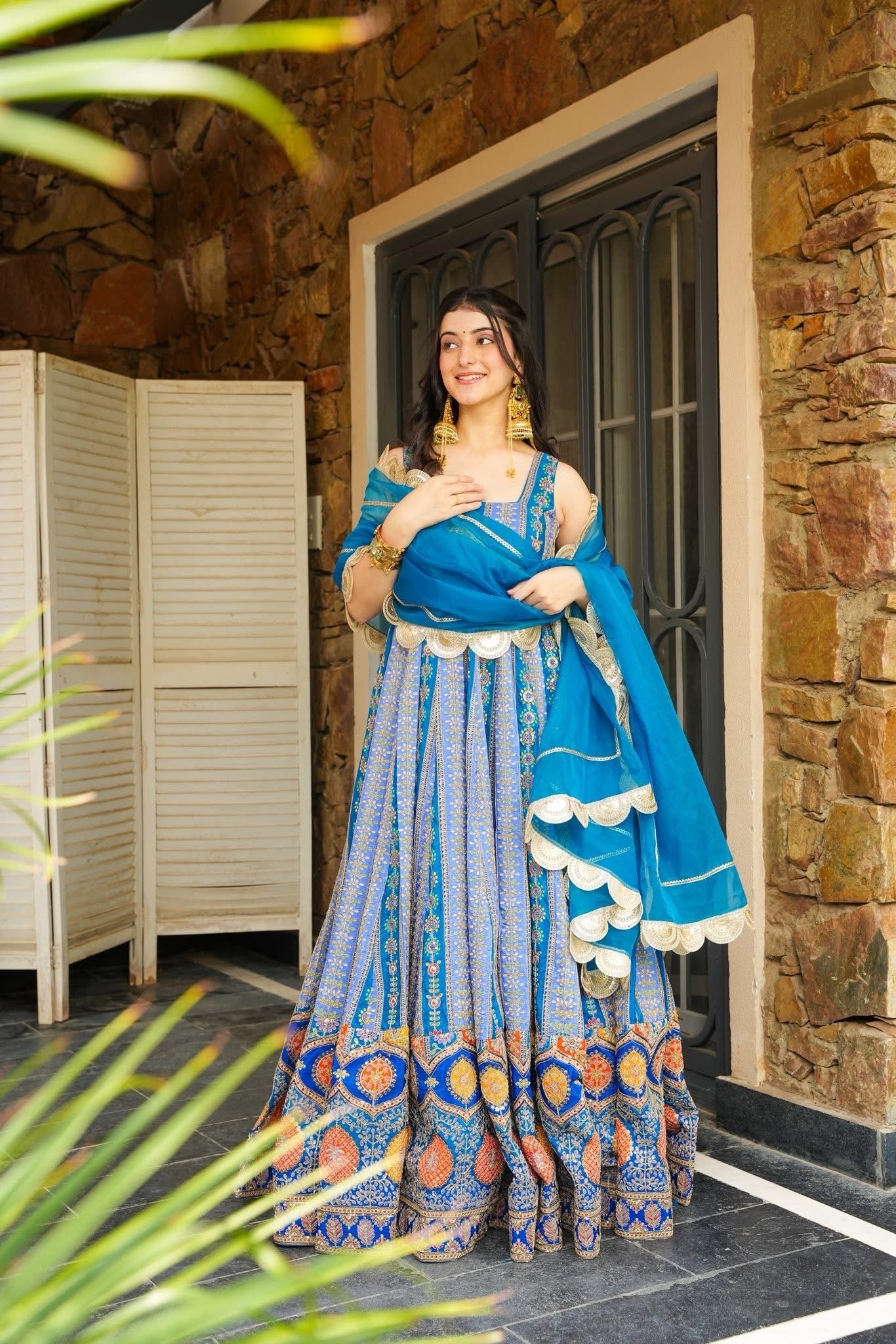 Azure Aabroo Maxi Set