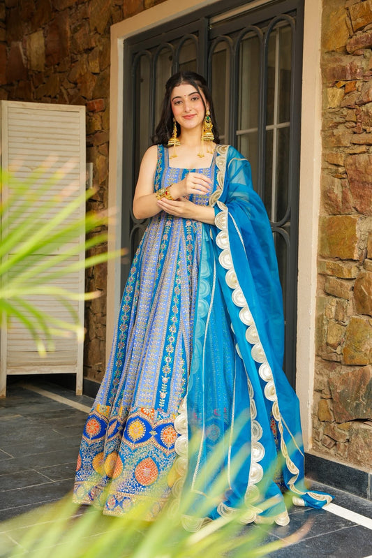 Azure Aabroo Maxi Set