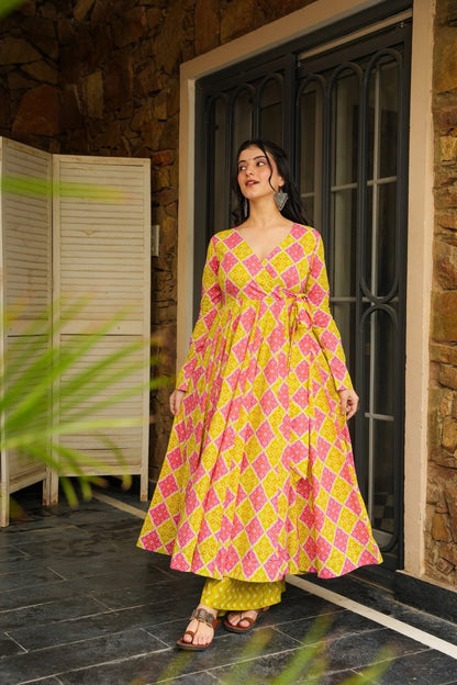 Rozana Pop Kurta Palazzo Set