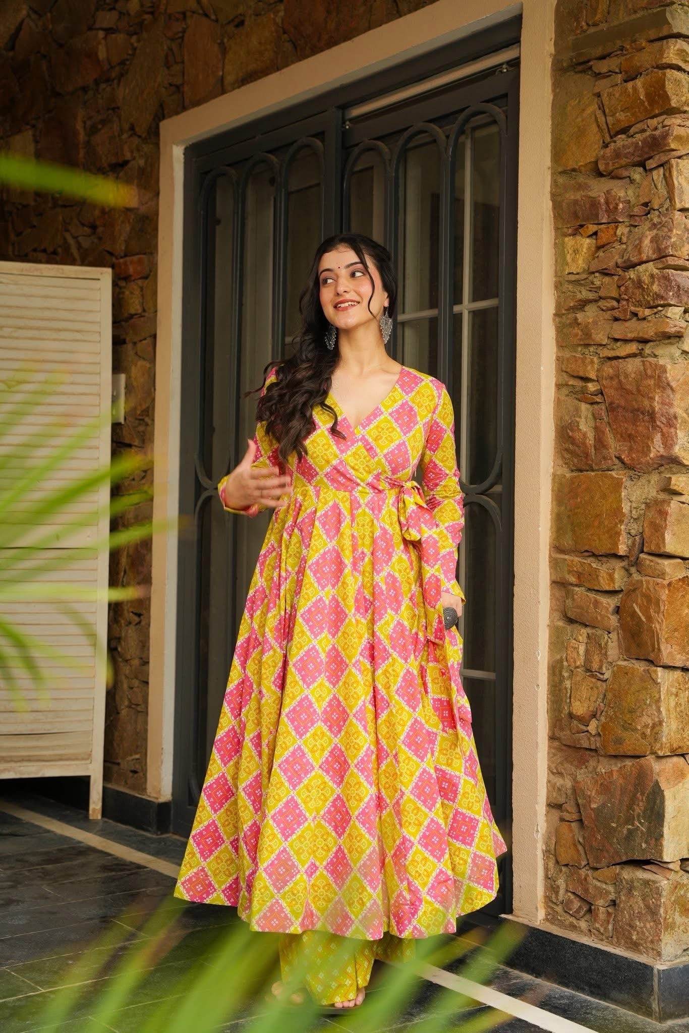 Rozana Pop Kurta Palazzo Set