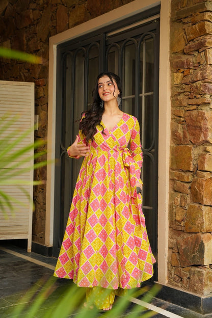 Rozana Pop Kurta Palazzo Set