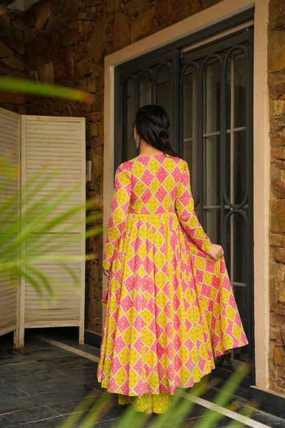 Rozana Pop Kurta Palazzo Set