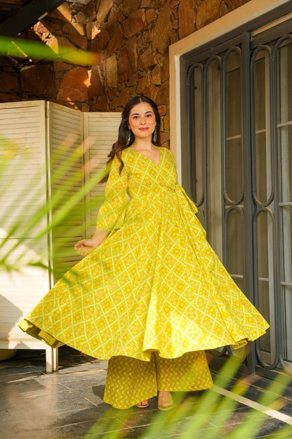 Aangan Prsim Kurta Palazzo Set