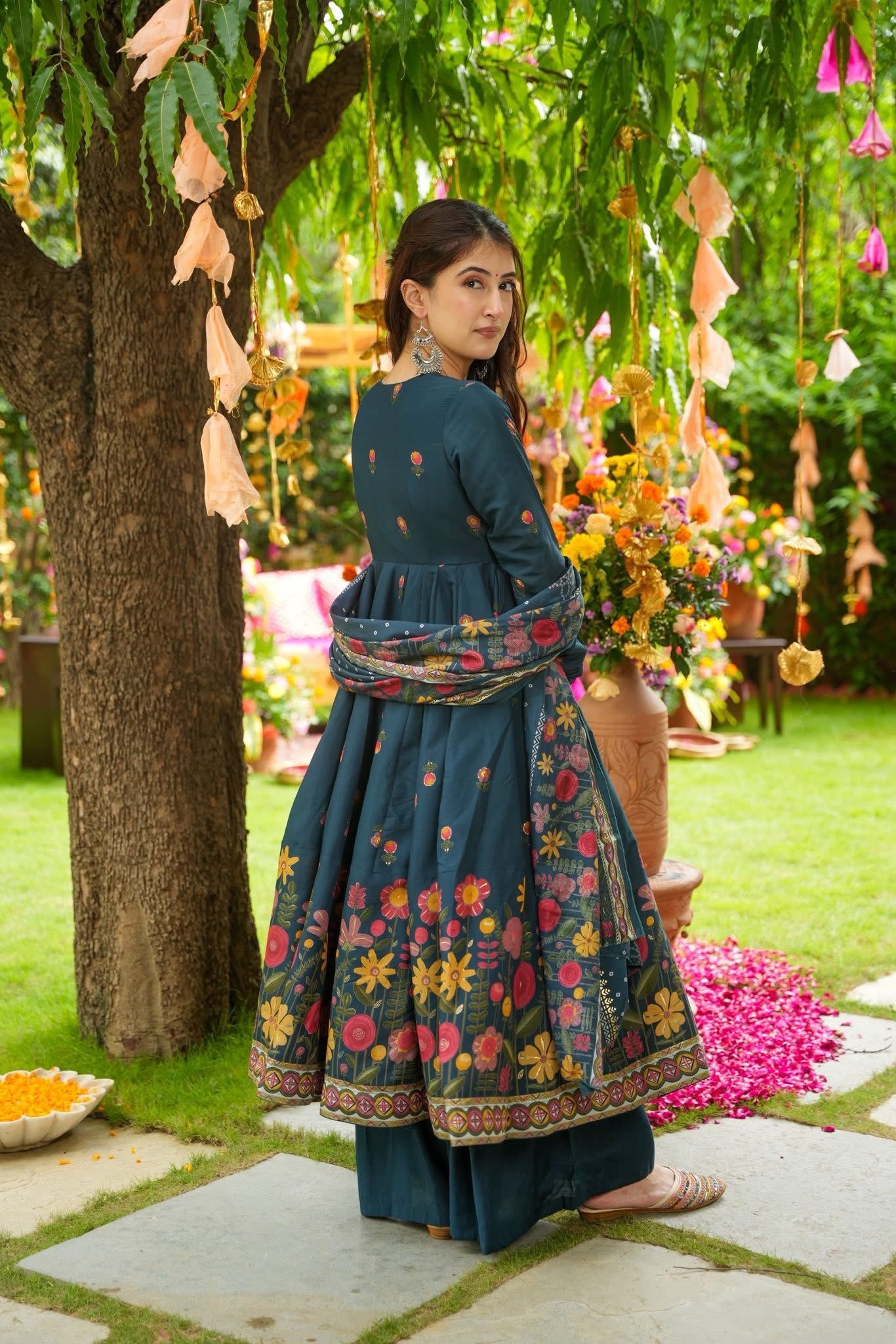 Indeevar Muslin Suit Set