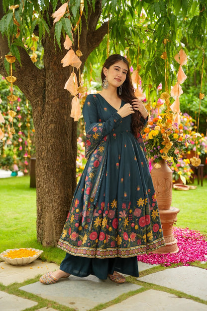 Indeevar Muslin Suit Set