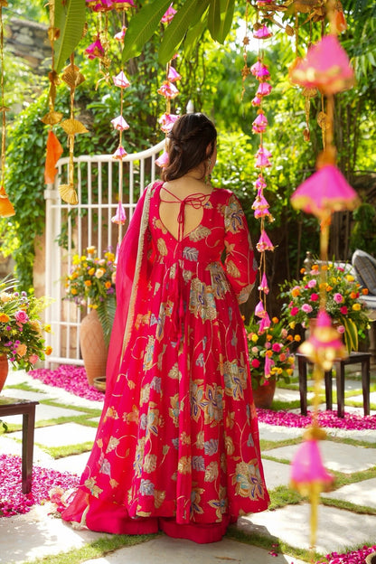 Festive Firoza Organza Suit Set