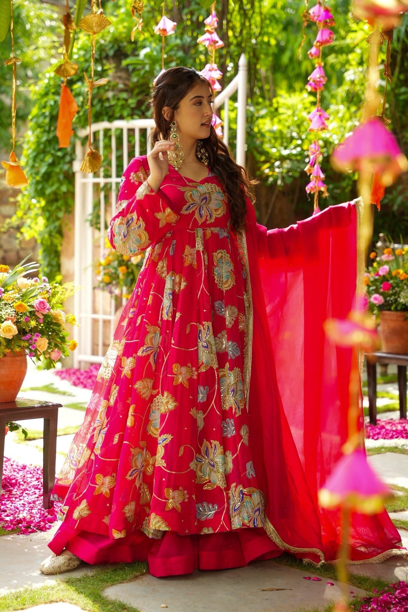 Festive Firoza Organza Suit Set