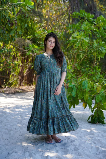 Jade Tide Cotton Dress