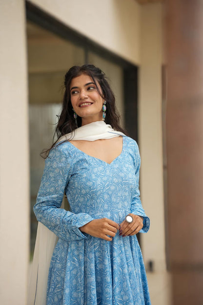 carolina blue cotton suit set