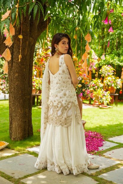 Pearl Glow Sharara Set