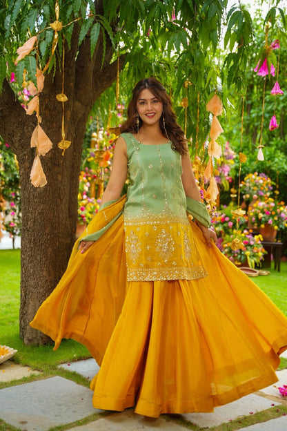 Solmera Cosmos Sharara Set