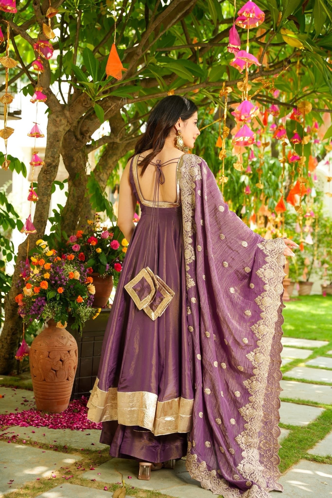Zinnia Purple Cosmos Suit Set