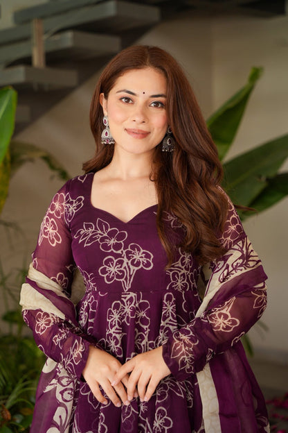 Aristea Floral Organza Suit Set