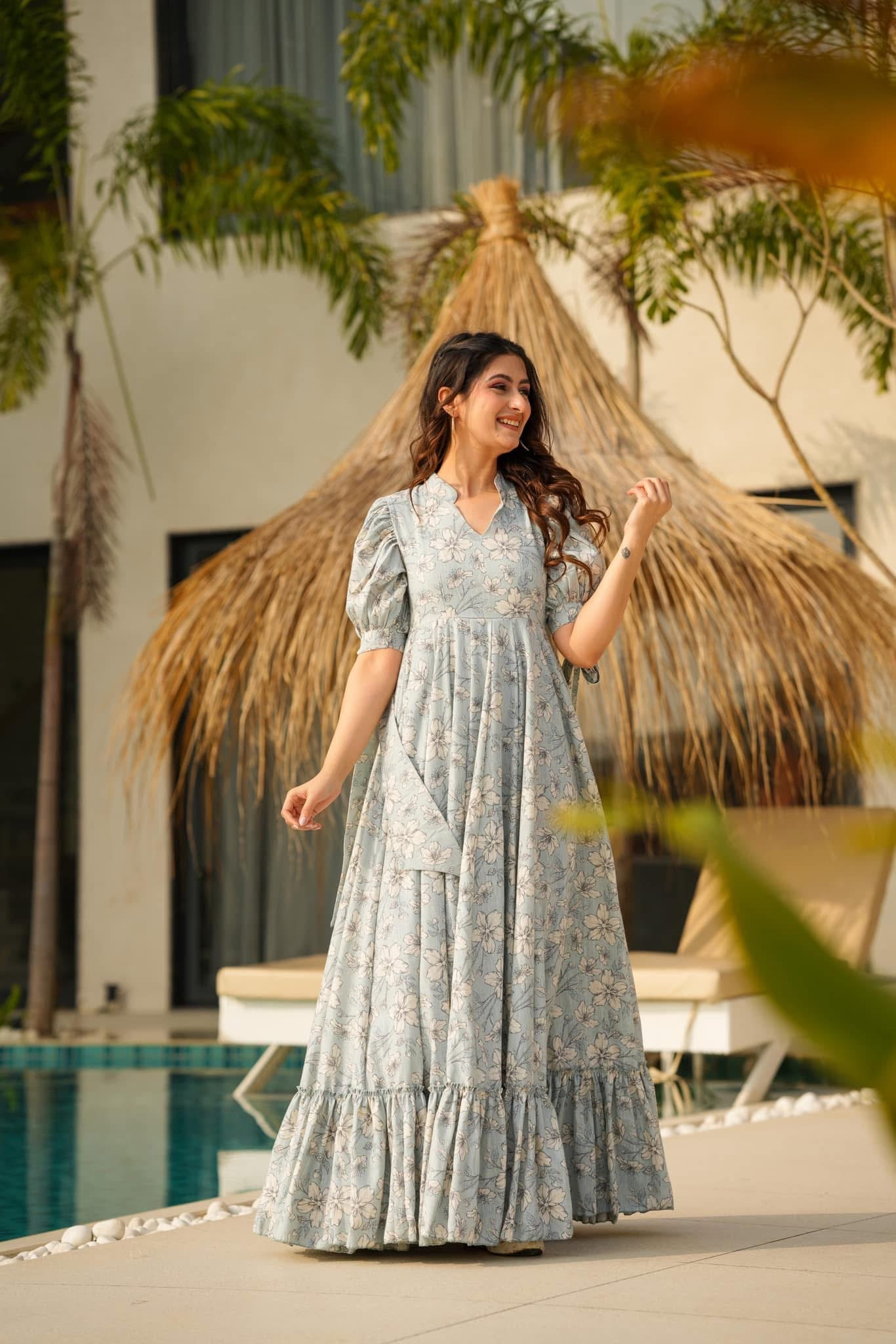 tracy cotton floor length dress