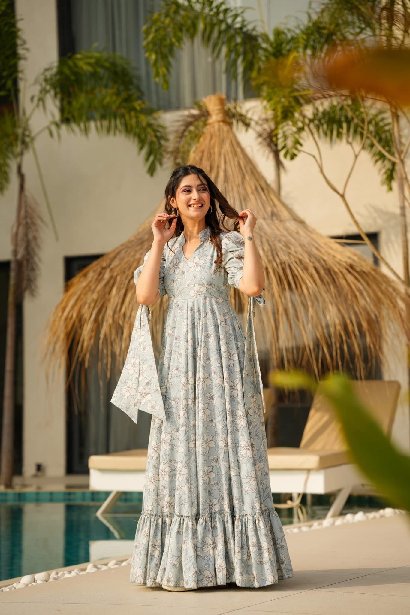 tracy cotton floor length dress