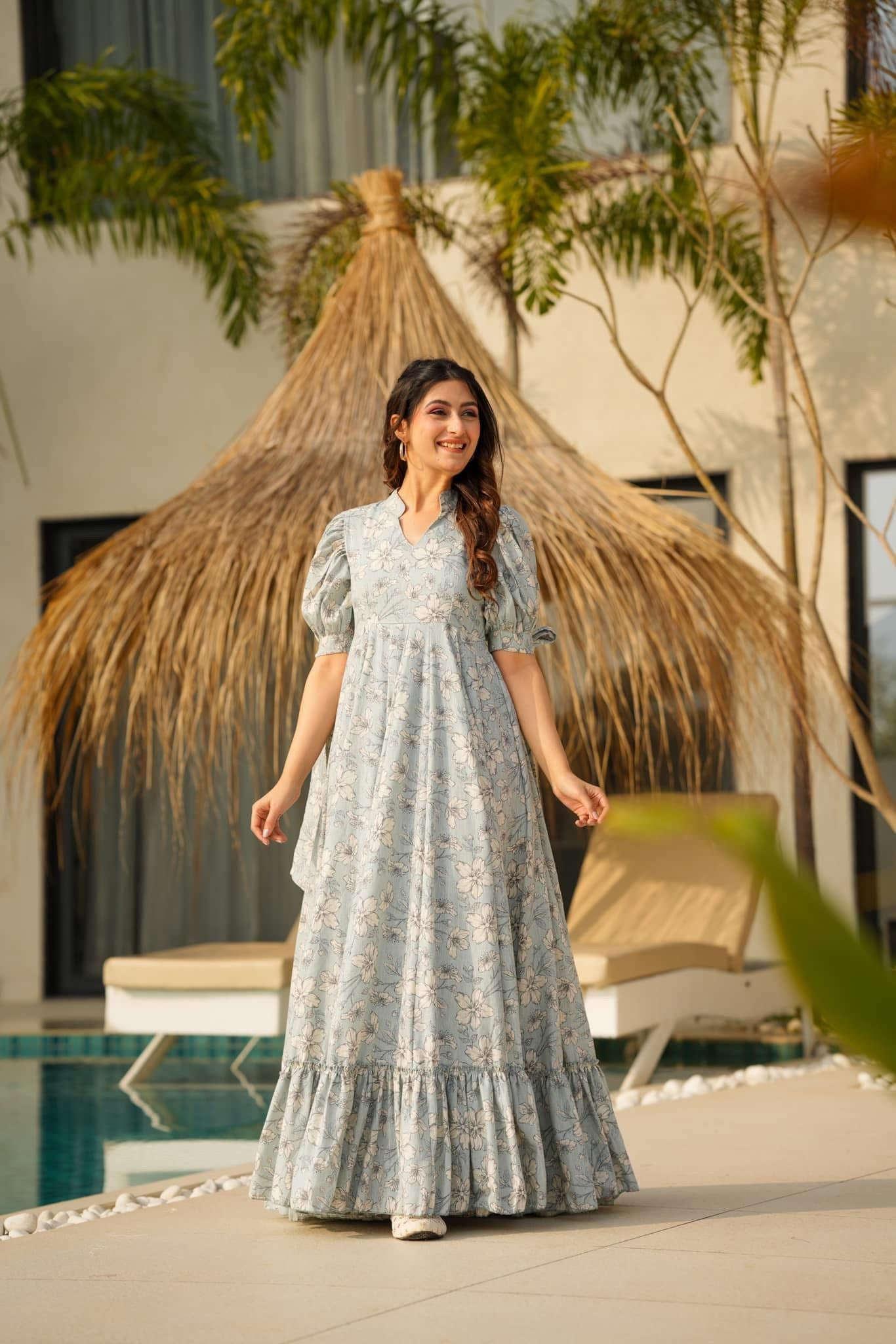 tracy cotton floor length dress